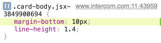 The styles with a bottom-margin of 10px.
