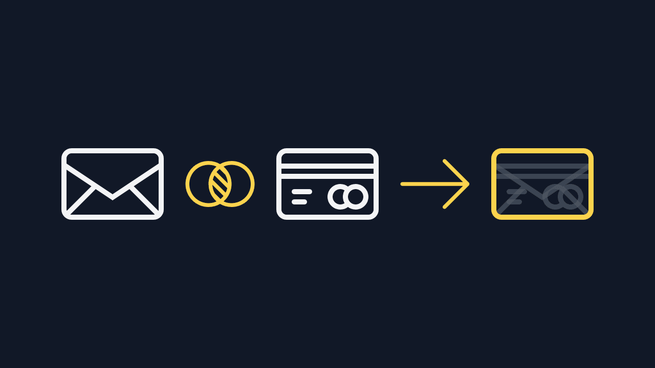 The letter and credit card icons share the same body.